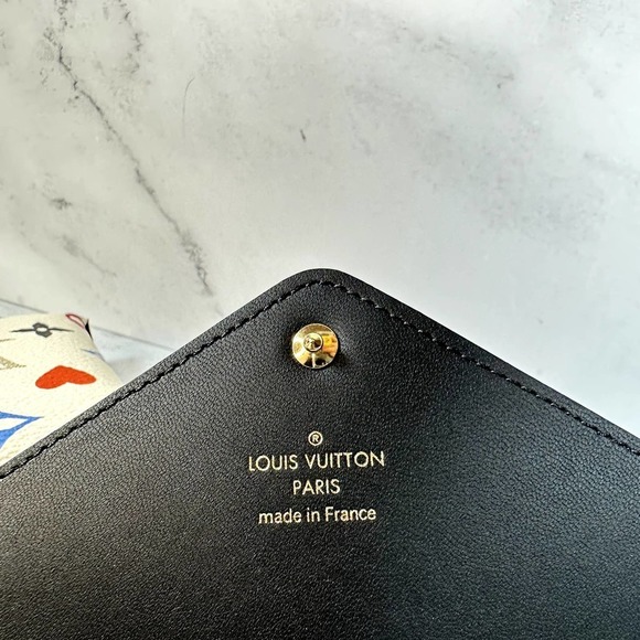 Louis Vuitton Game On Kirigami 3-Pochettes b&w hearts LV wallet/bags Rare Auth - Picture 7 of 12